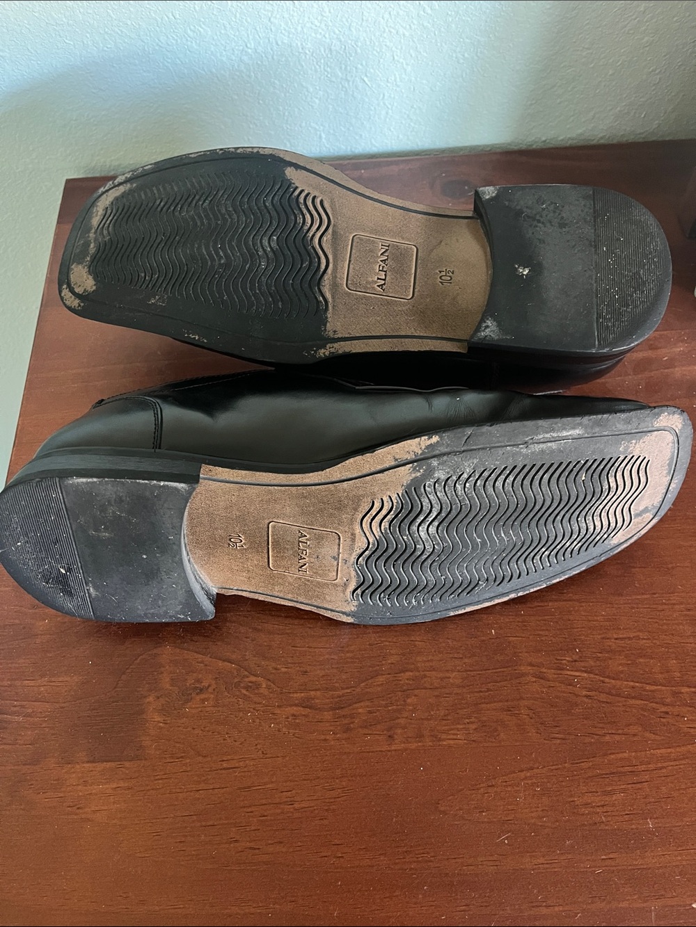 Alfani Black Leather Slip-On Dress Loafers - Picture 4 of 6